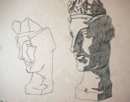 Plate 1,41. 9in x 12.5in, charcoal pencil