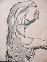 Plate 1,55. 9in x 12.5in, charcoal pencil