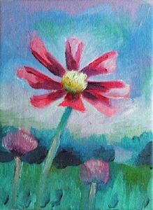 Poppy Field, 18cm x 24cm, oil