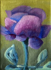 Purple Rose, 2020, 18cm x 24cm, oil
