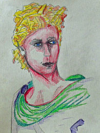 Roman Emperor, 9in x 12.5in, coloured pencils