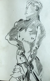Sargent 02, 6in x 8in, charcoal pencil