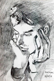 Sargent 05, 6in x 8in, charcoal pencil, 14,09,2019