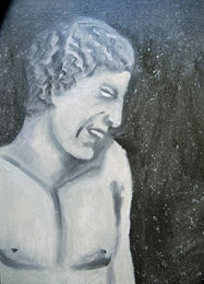 Satyr, 12in x 16in, oil on board