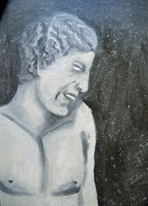 Satyr, 30.5cm x 40.5cm, oil on board