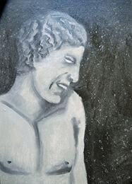 Satyr, 30.5cm x 40.5cm, oil on board