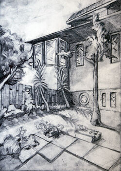 Skene Garden 03, 2020, 15cm x 20.5cm, graphite pencil
