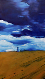 Standing, oil on canvas, 49cm x 83cm, 05,11,04