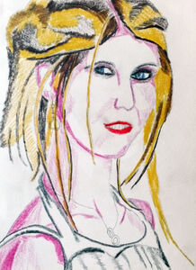 Taylor Momsen, 2019, 15cm x 20.5cm, coloured pencils