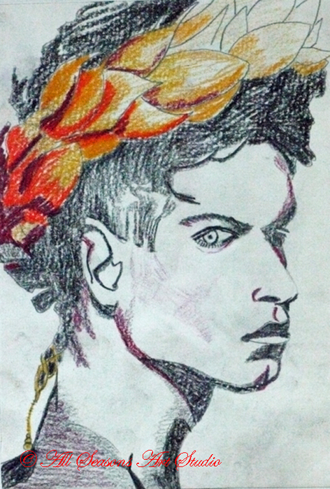 Teen Idol, 15cm x 20.5cm, coloured pencils