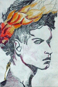 Teen Idol, 15cm x 20.5cm, coloured pencils