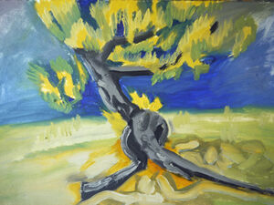 The Agony, oil on arches paper, 38cm x 56cm