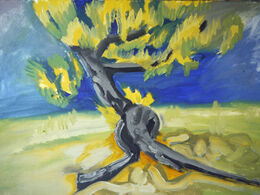 The Agony, oil on arches paper, 38cm x 56cm