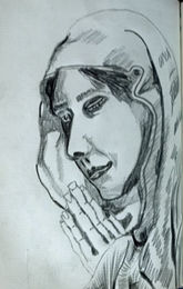 The Good Christian, 6in x 8in, charcoal pencil