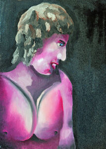 The Satyr, 2022, 28cm x 38.5cm, oil