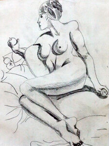 Venus 01, 24cm x 30.5cm, charcoal pencil