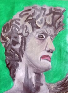 You What, 30.5cm x 40.5cm, oil