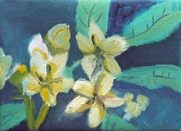 anenomes, oil on canvas, 18cm x 24cm