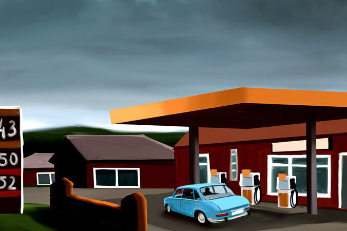 185 Quiet gas station