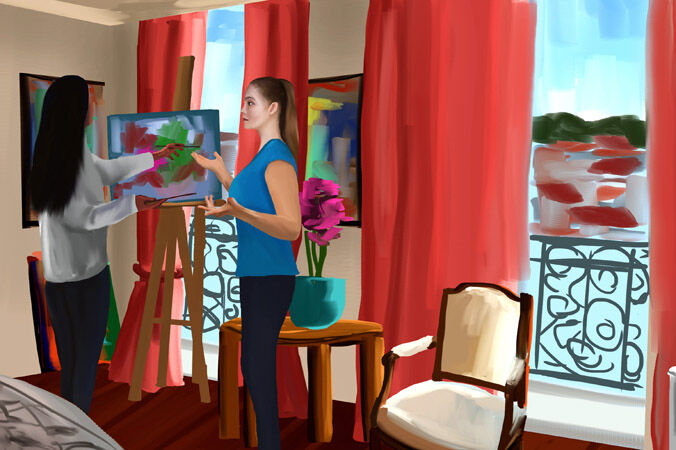 208 Girls in the Paris flat