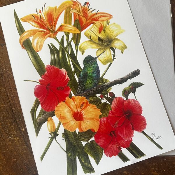 Tropical Flowers Giclee Print