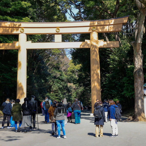 Torii Gate on Walk to Meiji Shrine
