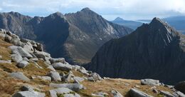 Goat Fell, The Saddle and Cìr Mhòr from Caisteal Abhail, Isle of Arran