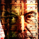 Abstract man with glasses