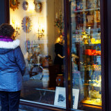 Shopping with mannequin, Amsterdam