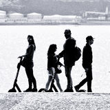 Four in silhouette, Lisbon