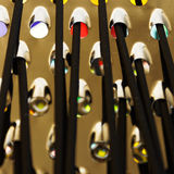 Black spaghetti with coloured lights