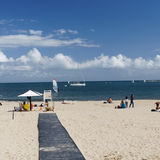 Beach with boardwalk