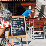 Girl on bicycle, lockdown Cascais