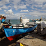 Fishing boat with doll's head