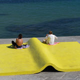 Two sitting on yellow, Cascais