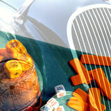 Dice and car radiator
