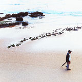 Umbrella tracks in the sand, Estoril