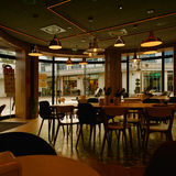 Quiet café with lights, Alcochete