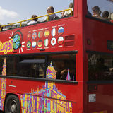 Sightseeing in red bus