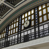 Station clock with squares