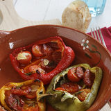 Peppers with chorrizo
