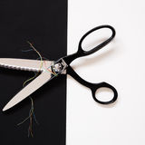 Scissors with thread