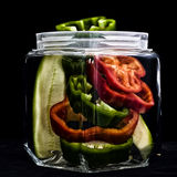 Peppers in a jar