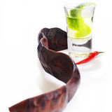 Shot glass with chilli
