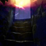 Stone stairs to sunlight