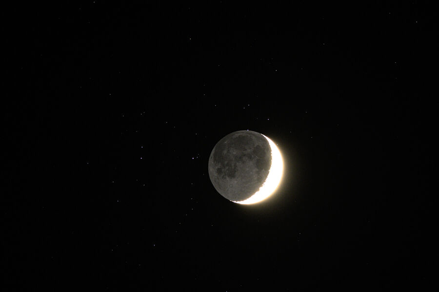 Moon and Pleiades (1 of 1)