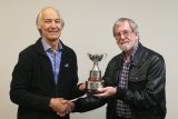 John Gibbs FACI presents the Caroline Trophy to Malcolm Imhoff