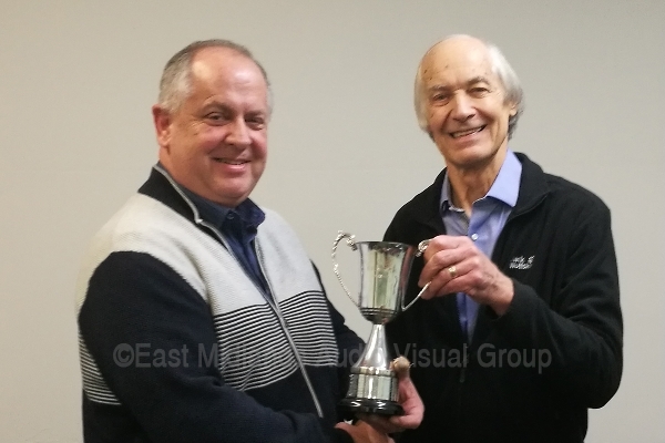 John Gibbs FACI presents the Elston Trophy to Keith Watson LRPS CPAGB