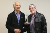 Malcolm receives the Ken Abbott Trophy