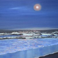 Sea in the moonlight